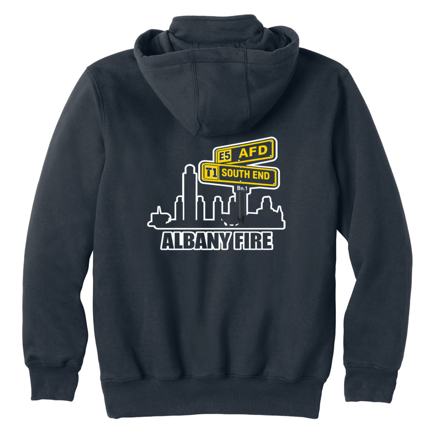 Carhartt Rain Defender 1/4 Zip Hoodie-Firefighter South End City Scape