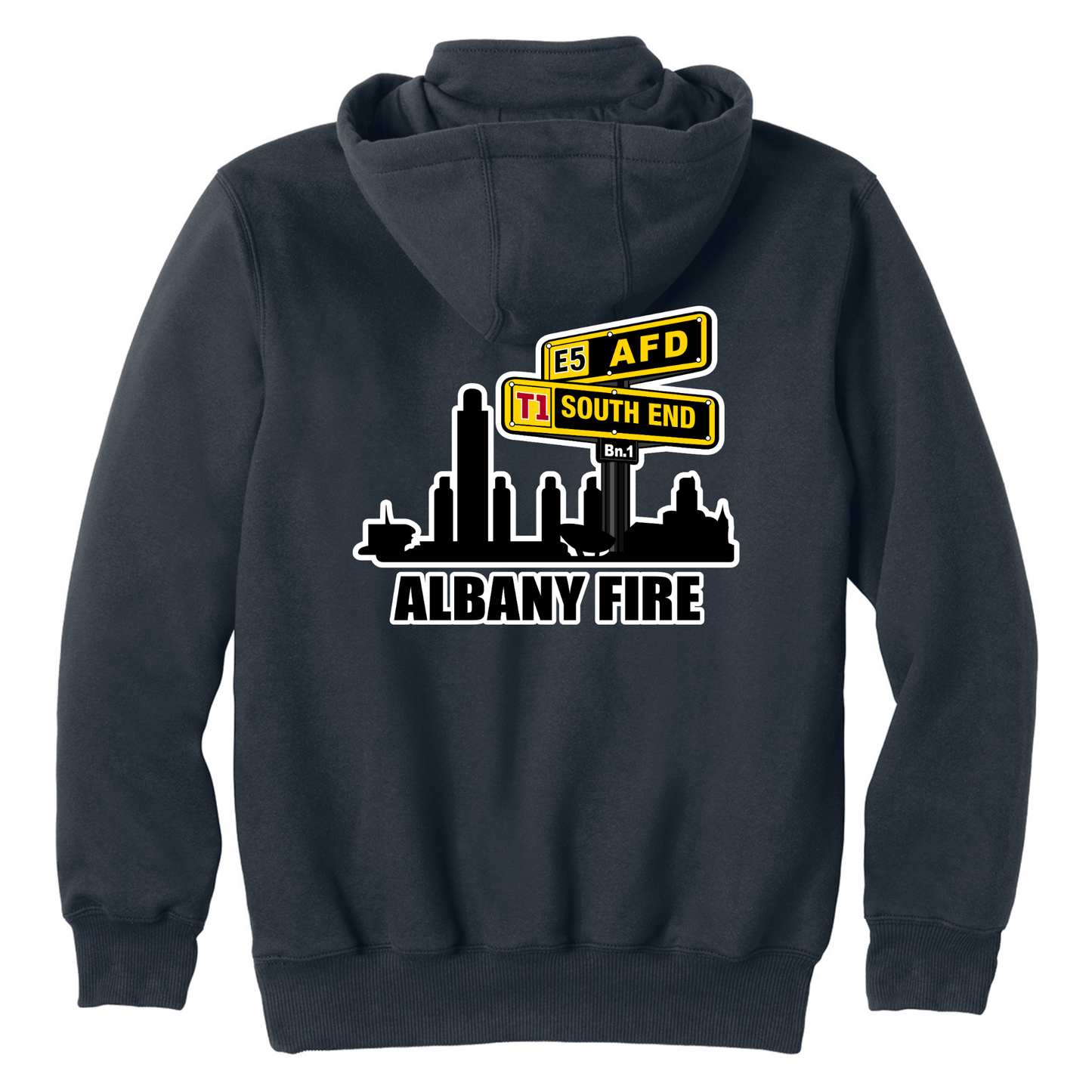 Carhartt Rain Defender 1/4 Zip Hoodie-Firefighter South End City Scape
