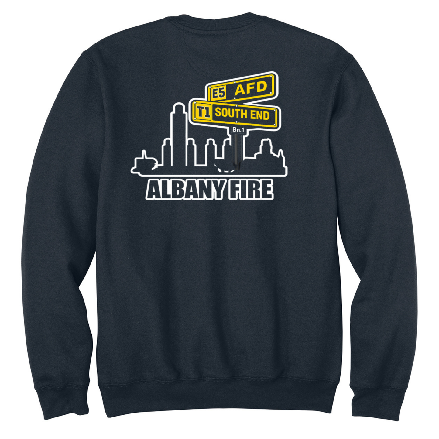 Carhartt Crewneck Sweatshirt-Firefighter South End City Scape