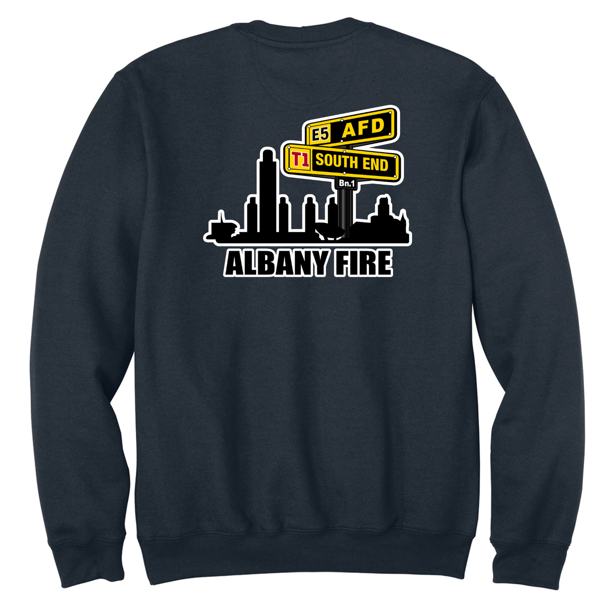 Carhartt Crewneck Sweatshirt-Firefighter South End City Scape