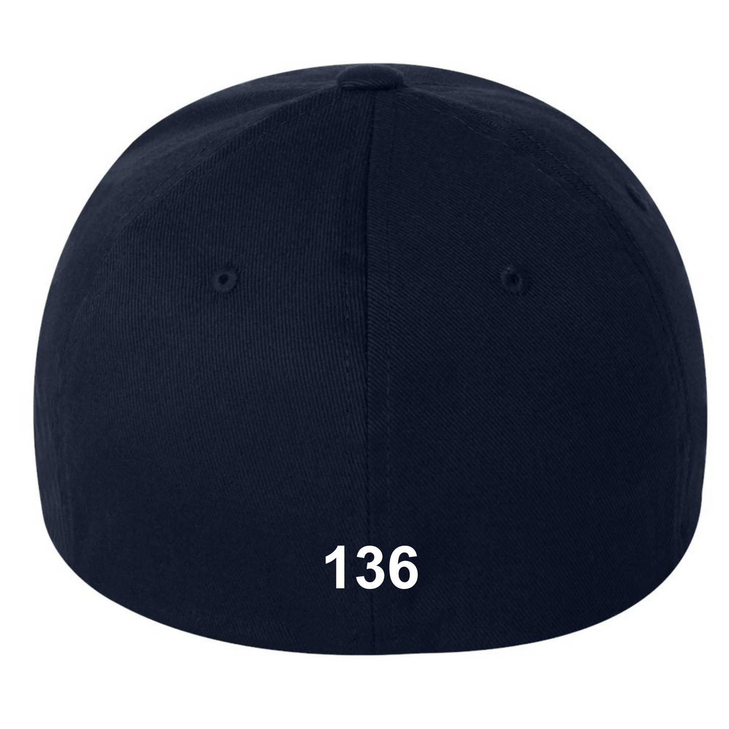 Flexfit 6277 Baseball Hat-White South End City Scape with Badge