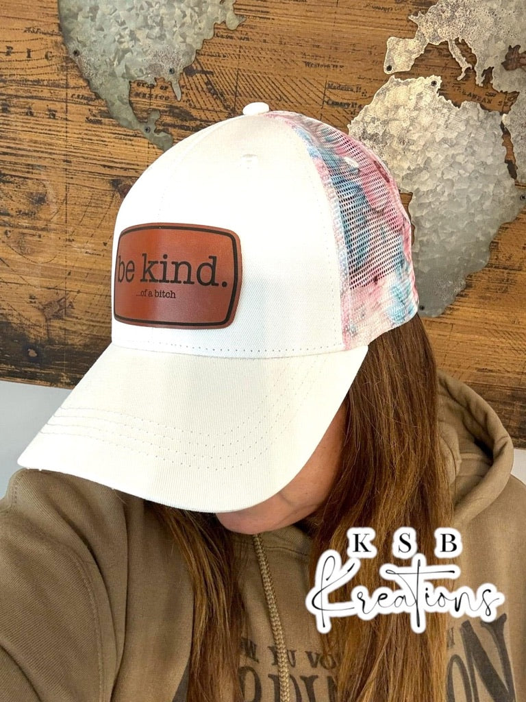White Floral Baseball Hat