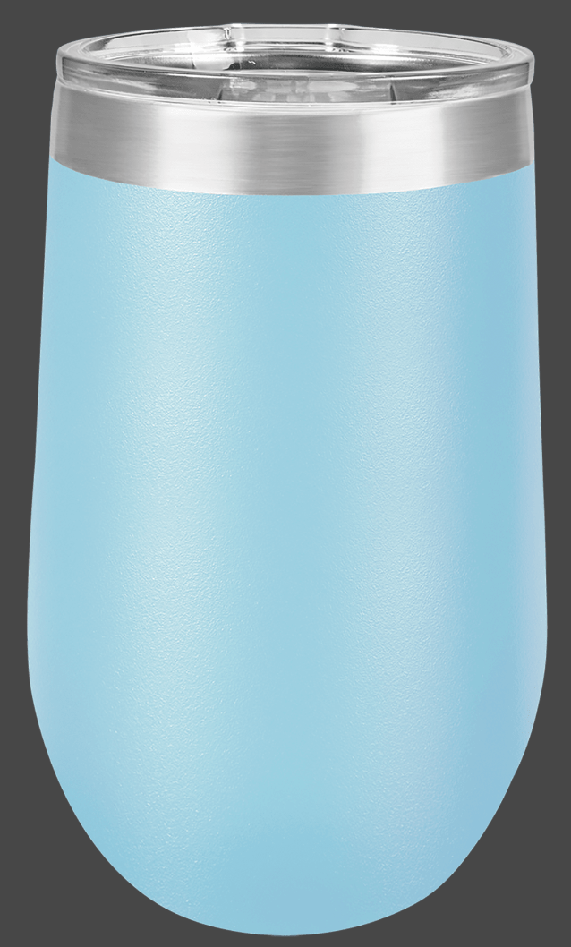 16oz Powder Coated Stemless Wine Glass