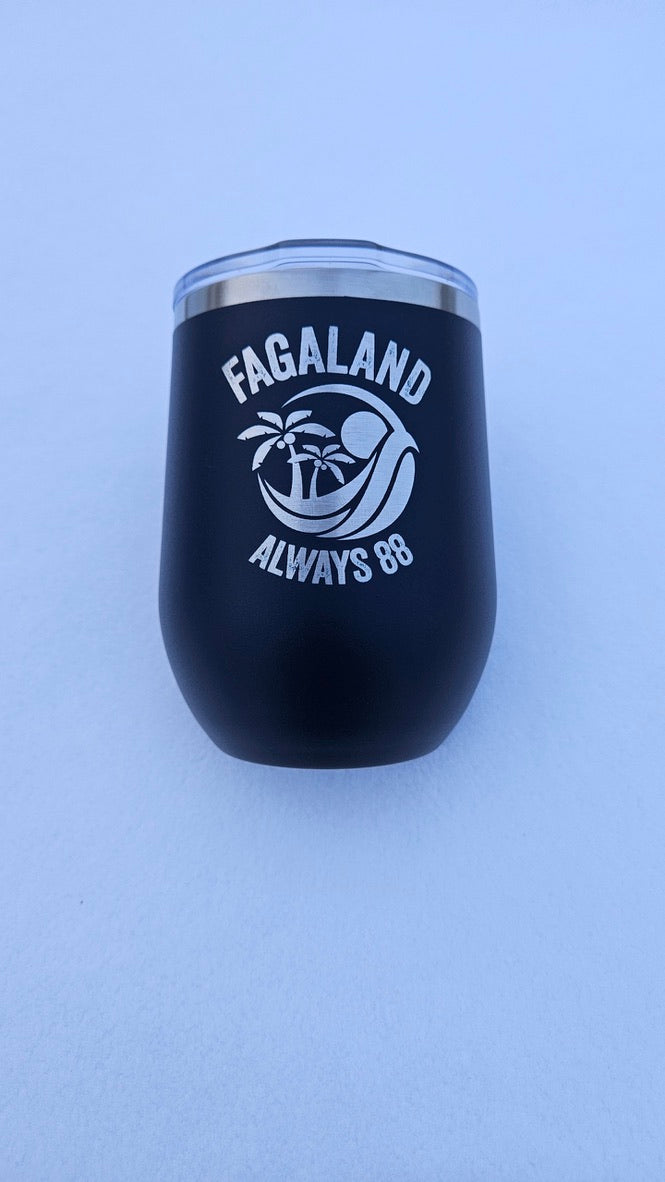 12oz Powder Coated Stemless Wine Glass