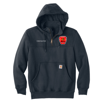 Carhartt Rain Defender 1/4 zip hoodie-Firefighter