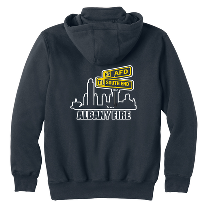 Carhartt Rain Defender 1/4 Zip Hoodie-Firefighter South End City Scape