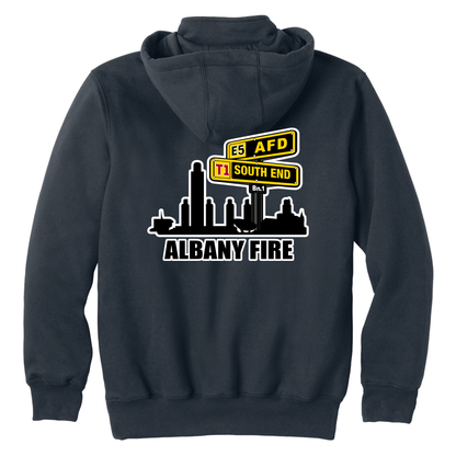 Carhartt Rain Defender 1/4 Zip Hoodie-Firefighter South End City Scape