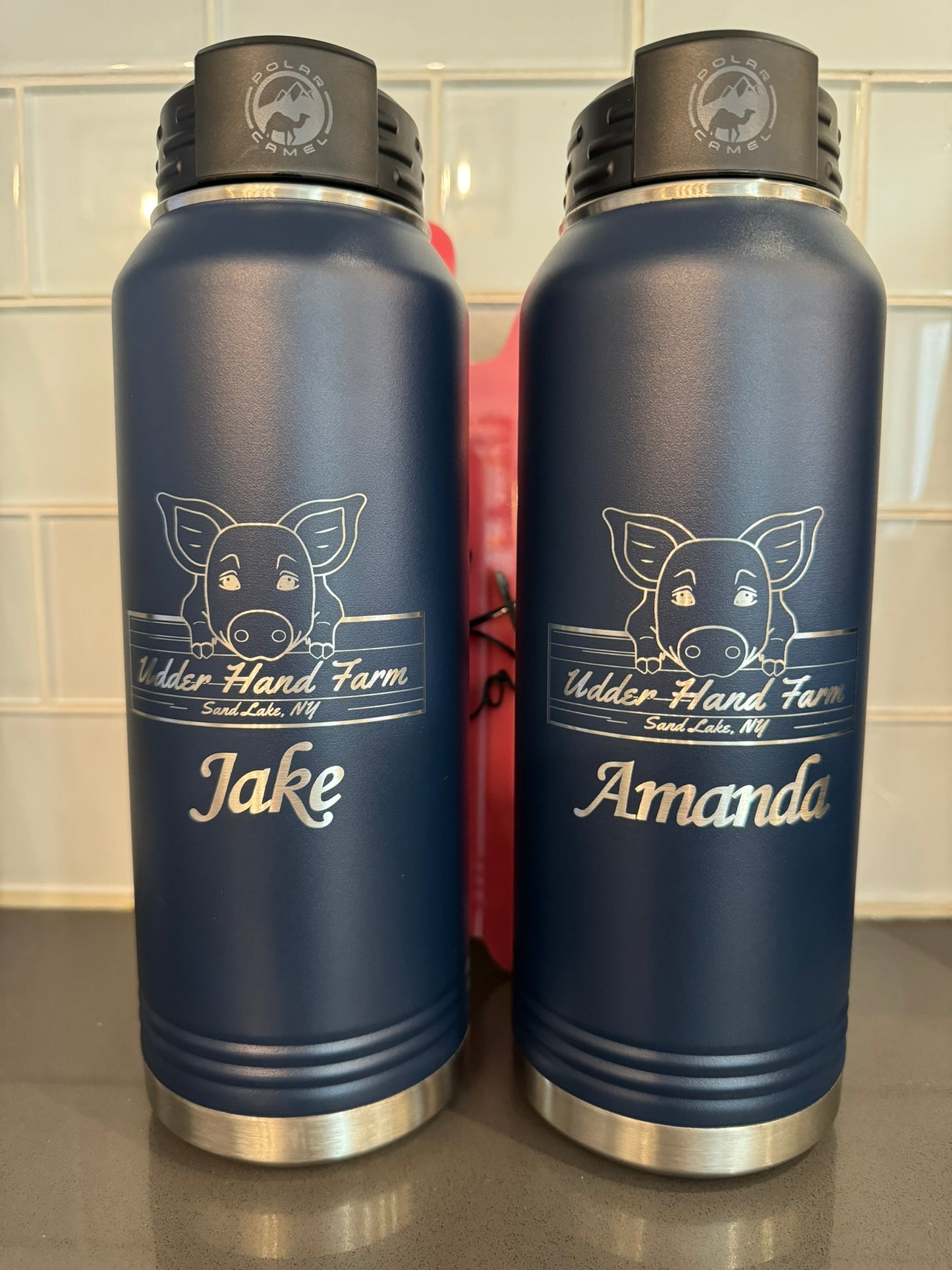 32oz Powder Coated Water Bottle