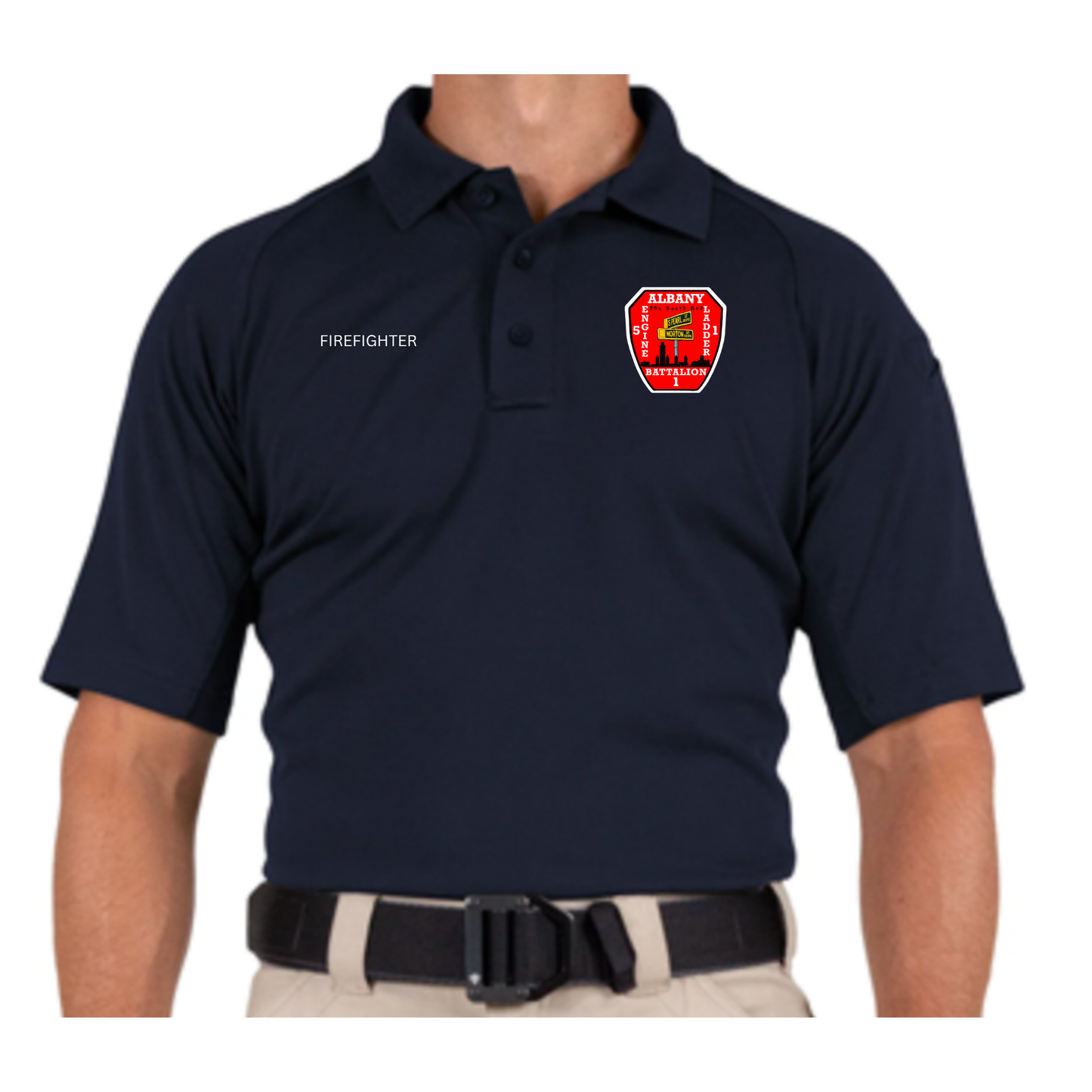 First Tactical Performance Short Sleeve Polo-South End City Scape Firefighter