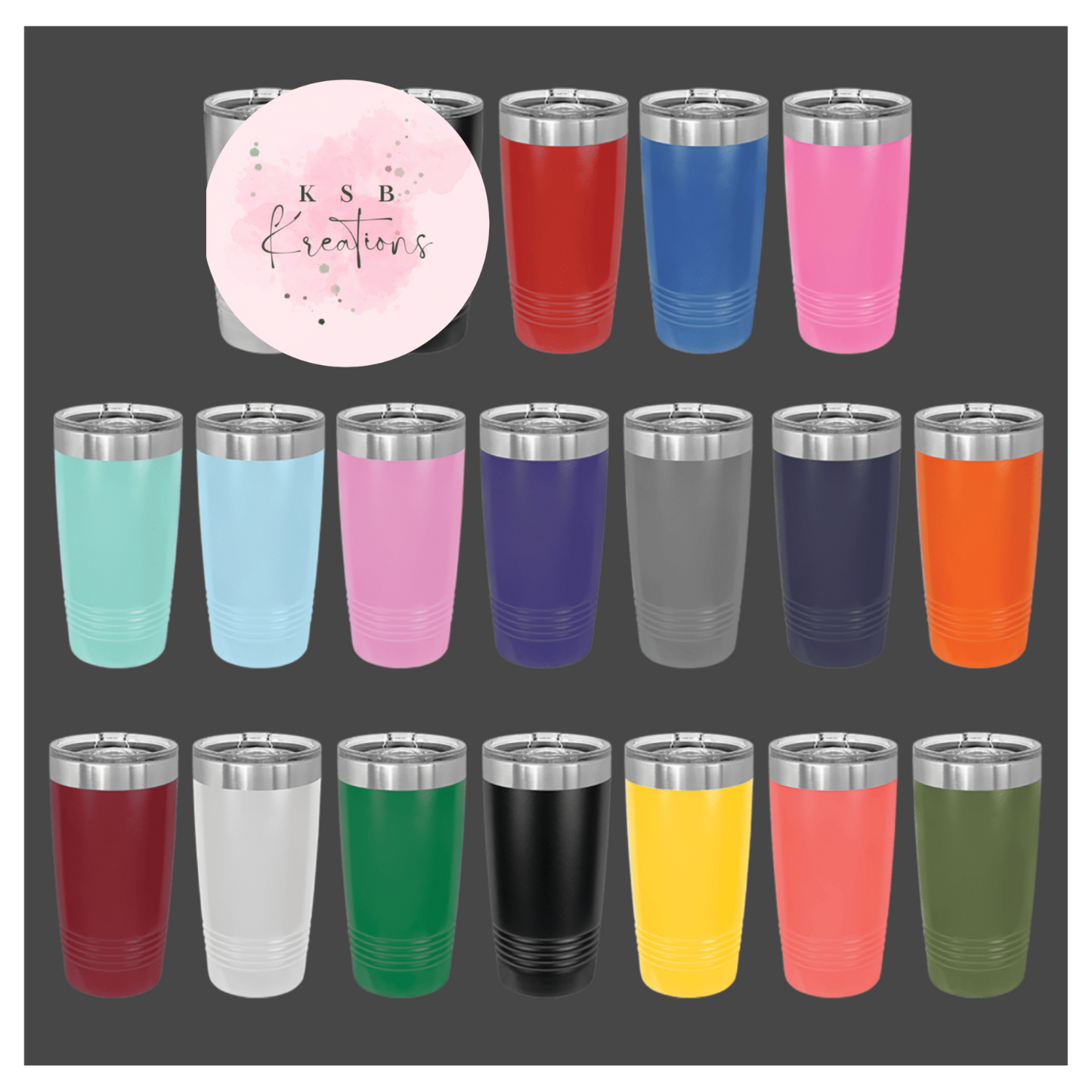 20oz Powder Coated Tumbler