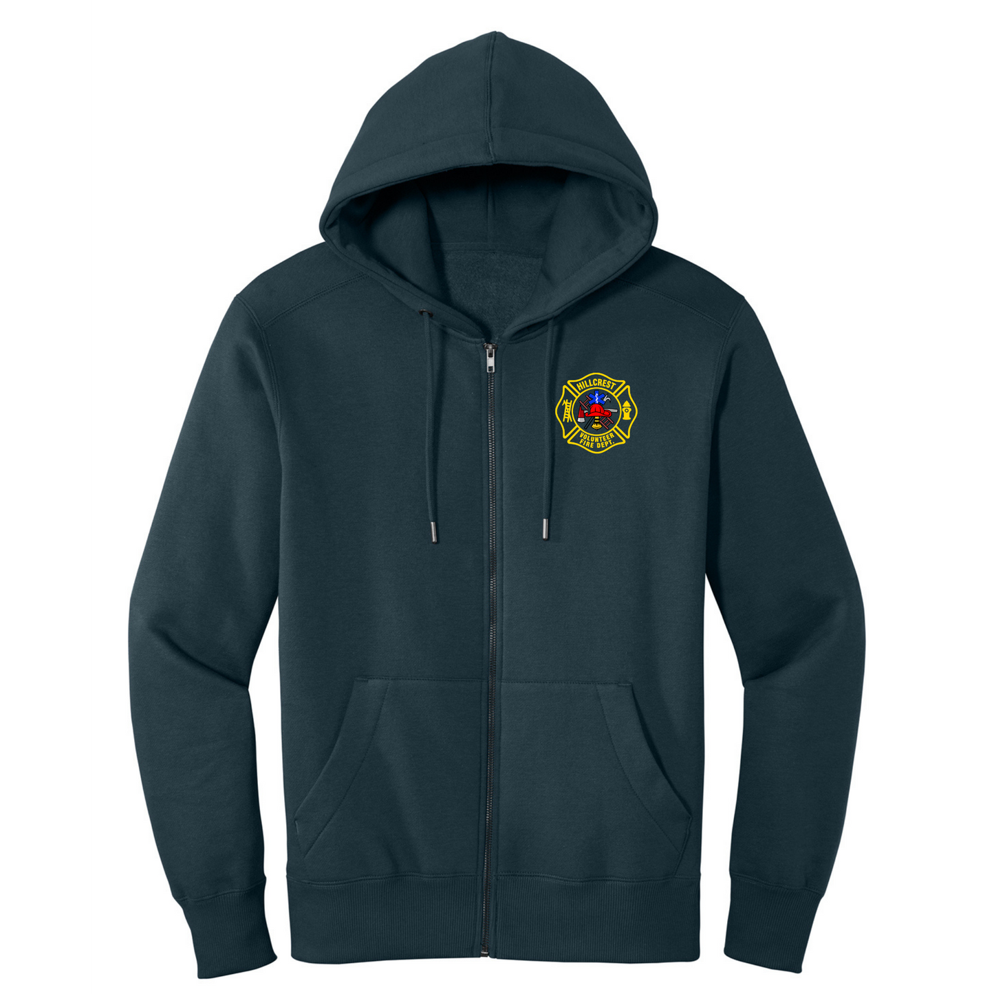 District Perfect Fleece Full Zip Hoodie, No Name