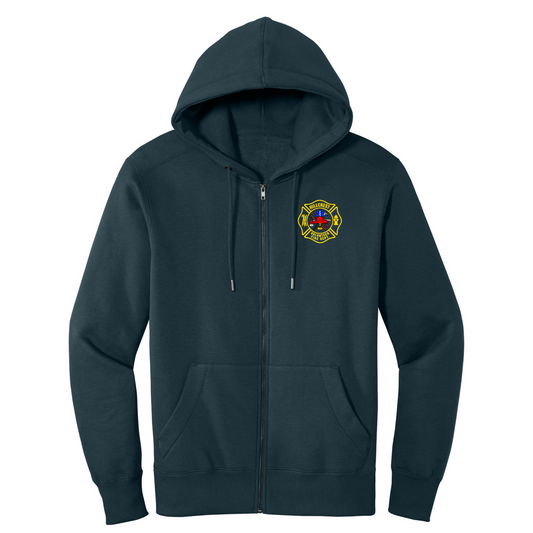 District Perfect Fleece Full Zip Hoodie, No Name