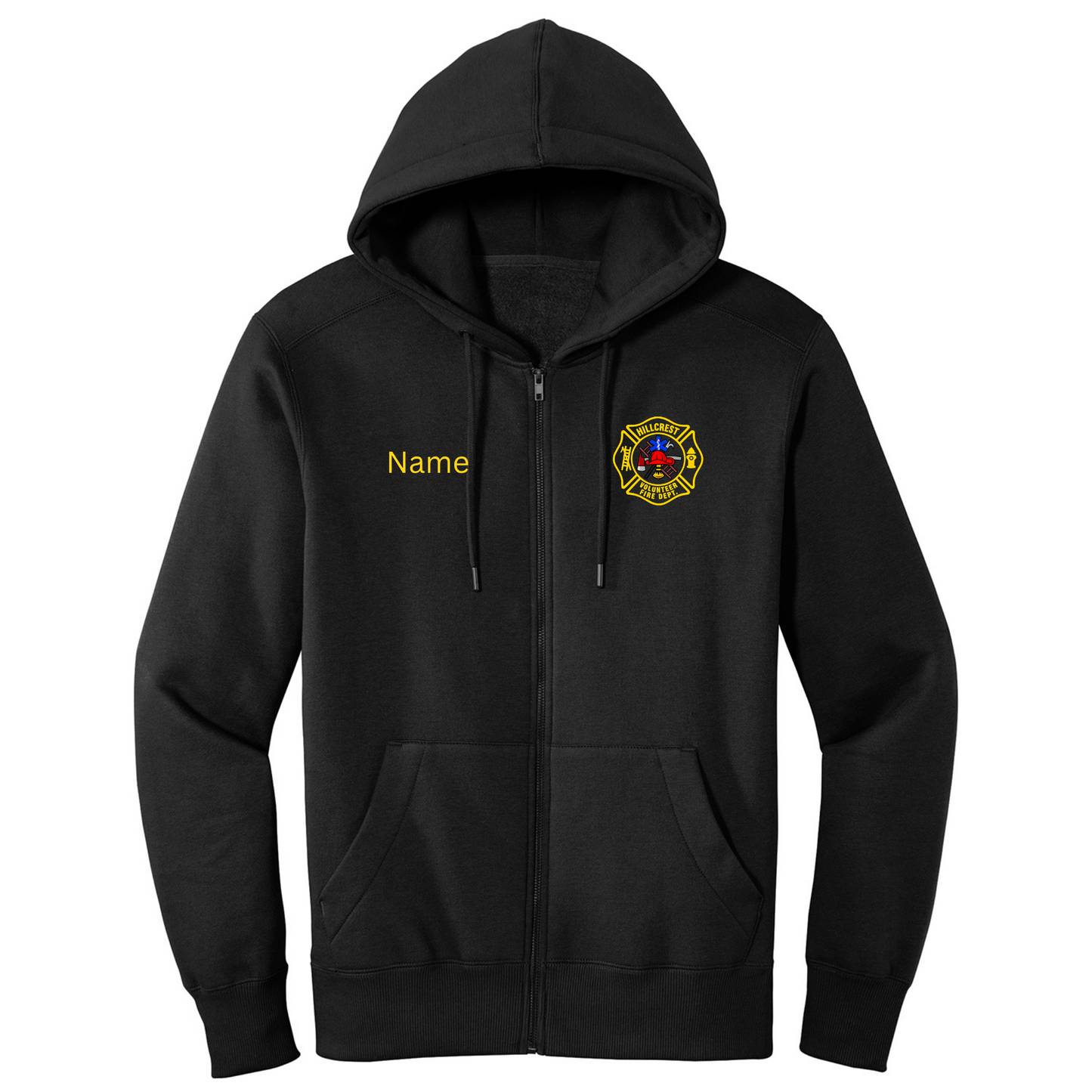 District Perfect Fleece Full Zip Hoodie With Name