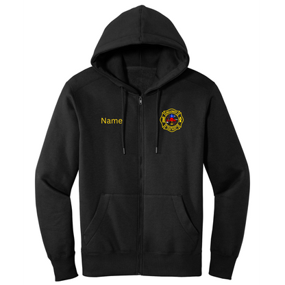 District Perfect Fleece Full Zip Hoodie With Name