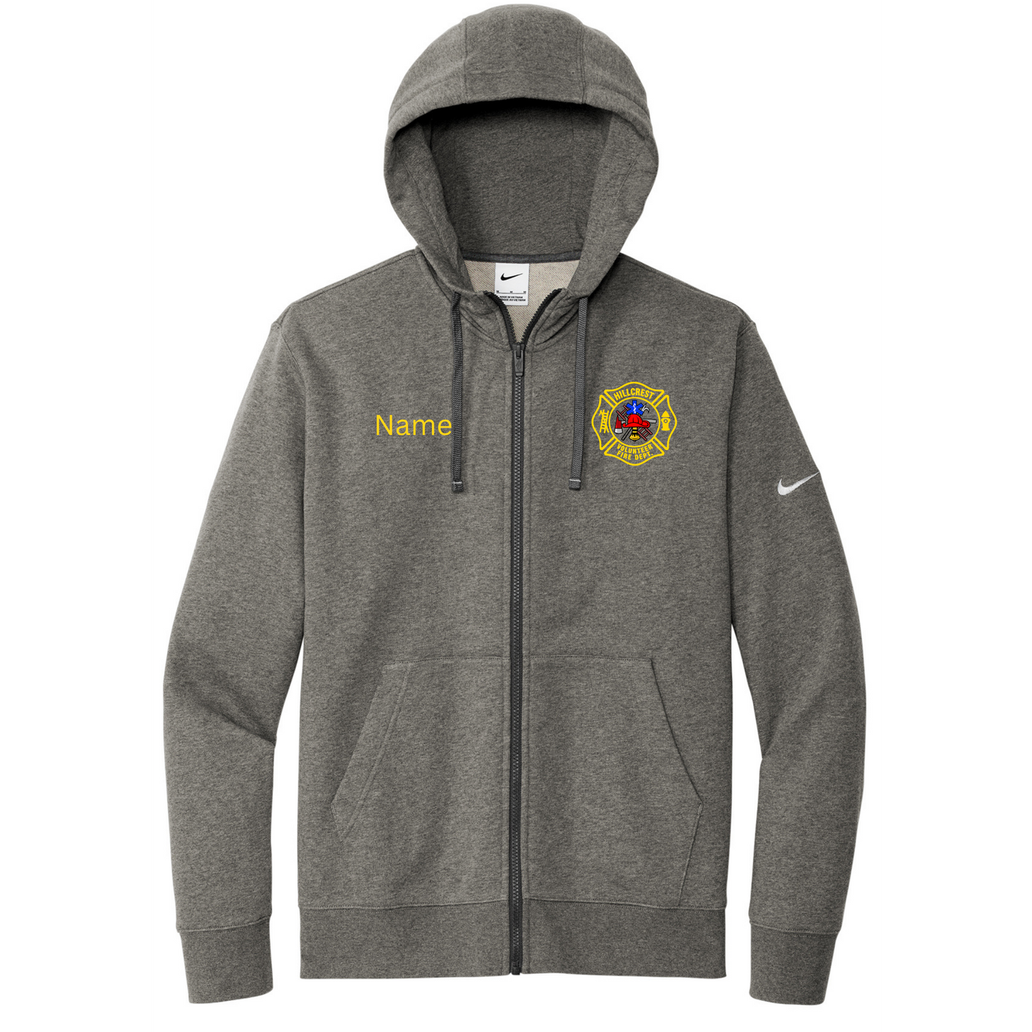Nike Club Fleece Full Zip Hoodie with Name