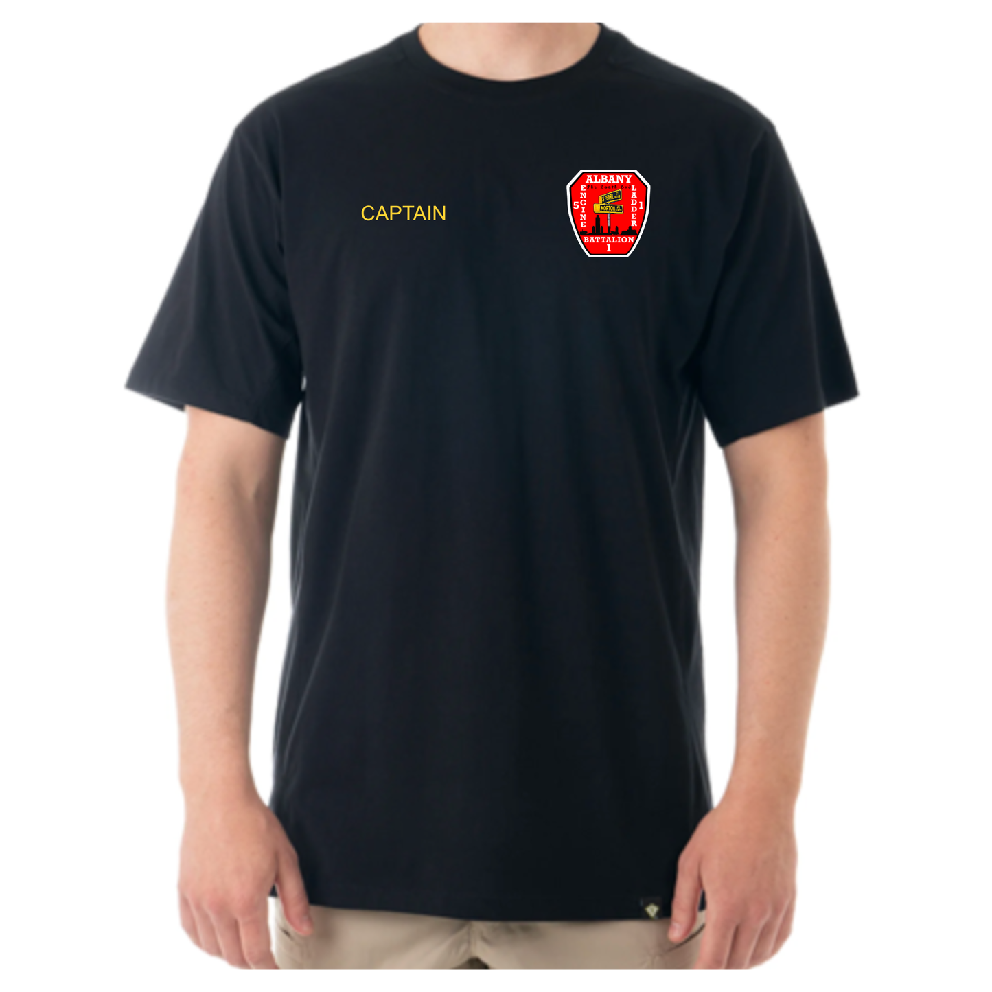 Men's Tactix Cotton Short Sleeve T-shirt-Captain