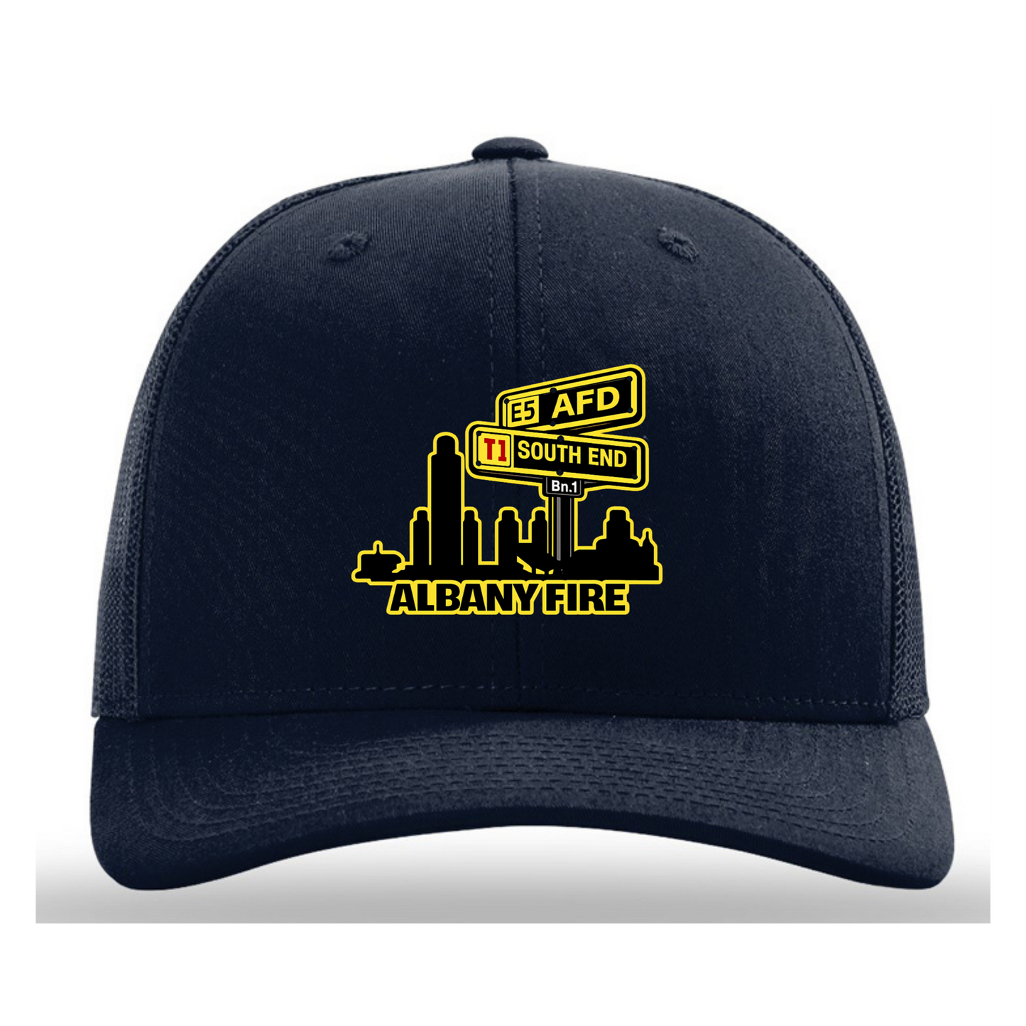 Richardson 112 Trucker Snapback Baseball Hat-Yellow/Gold South End City Scape