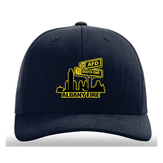 Richardson 112 Trucker Snapback Baseball Hat-Yellow/Gold South End City Scape