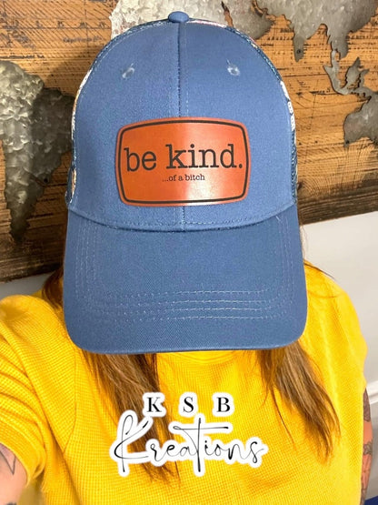 Blue Floral Baseball Hat