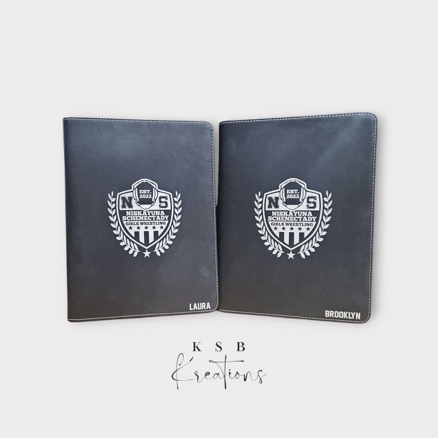 9 1/2in by 12in Zippered Leatherette Portfolio