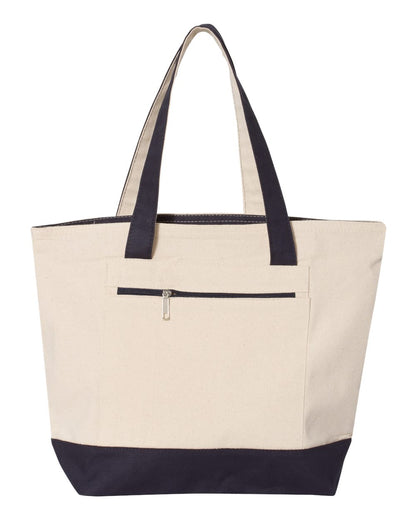 Q-Tees - 19L Zippered Tote without Name