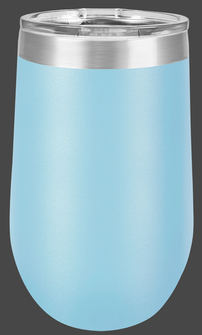 16oz Powder Coated Stemless Wine Glass