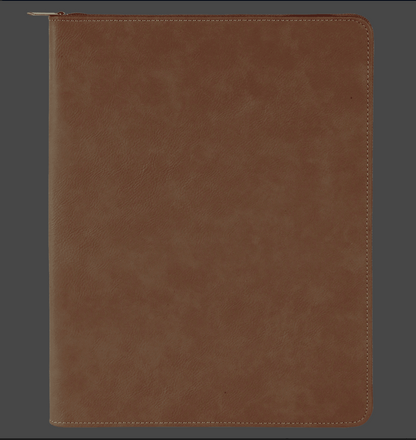 9 1/2in by 12in Zippered Leatherette Portfolio