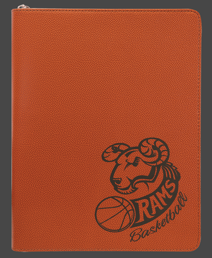 9 1/2in by 12in Zippered Leatherette Portfolio