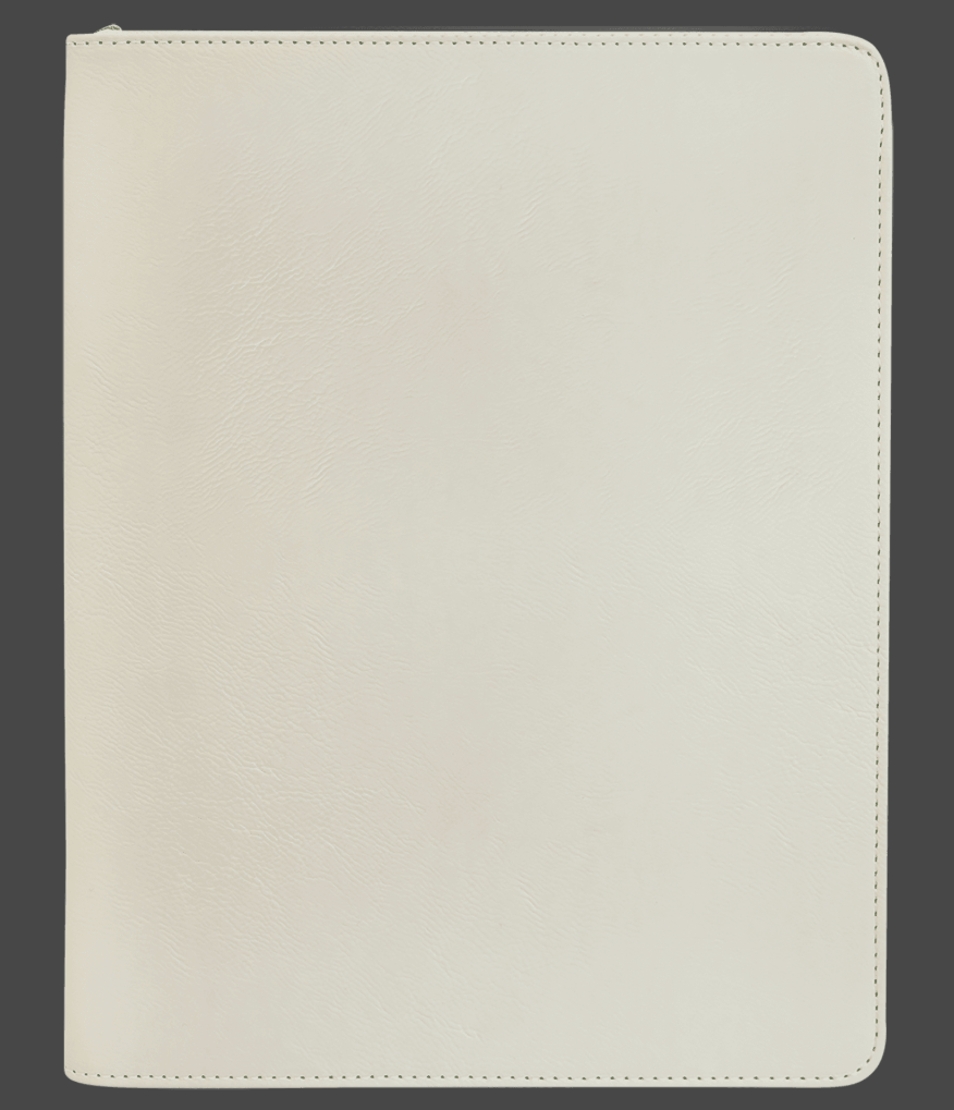 9 1/2in by 12in Zippered Leatherette Portfolio