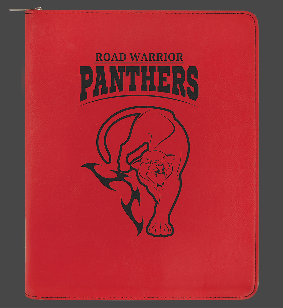 9 1/2in by 12in Zippered Leatherette Portfolio