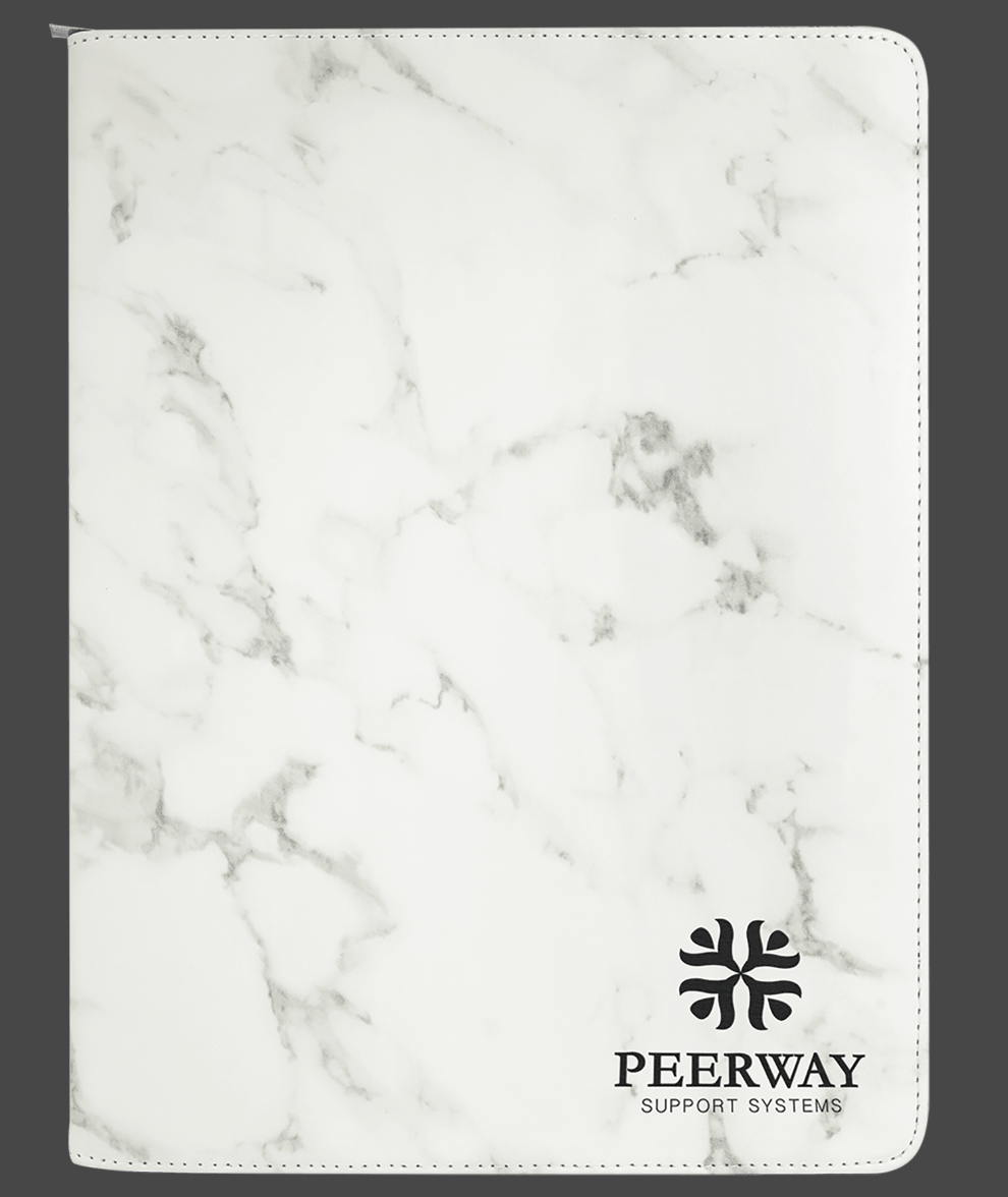 9 1/2in by 12in Zippered Leatherette Portfolio