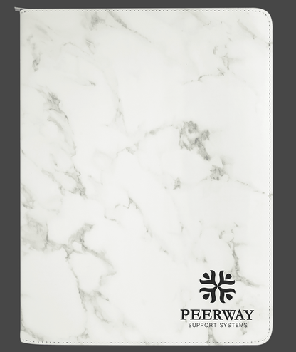 9 1/2in by 12in Zippered Leatherette Portfolio