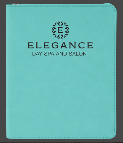 9 1/2in by 12in Zippered Leatherette Portfolio