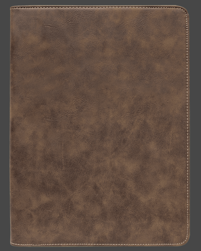9 1/2in by 12in Zippered Leatherette Portfolio