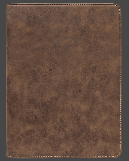 9 1/2in by 12in Zippered Leatherette Portfolio