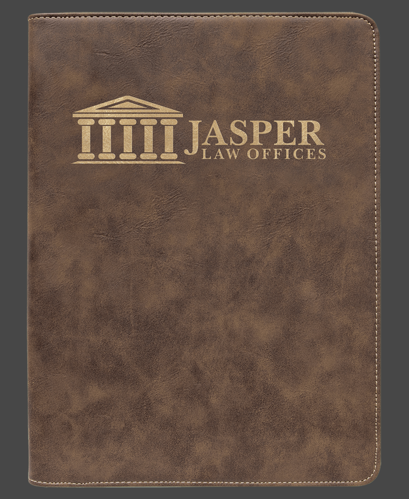 9 1/2in by 12in Zippered Leatherette Portfolio