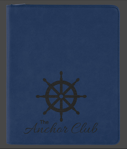 9 1/2in by 12in Zippered Leatherette Portfolio