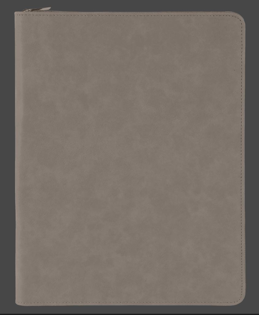 9 1/2in by 12in Zippered Leatherette Portfolio
