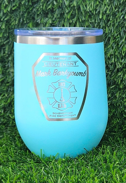 12oz Powder Coated Stemless Wine Glass